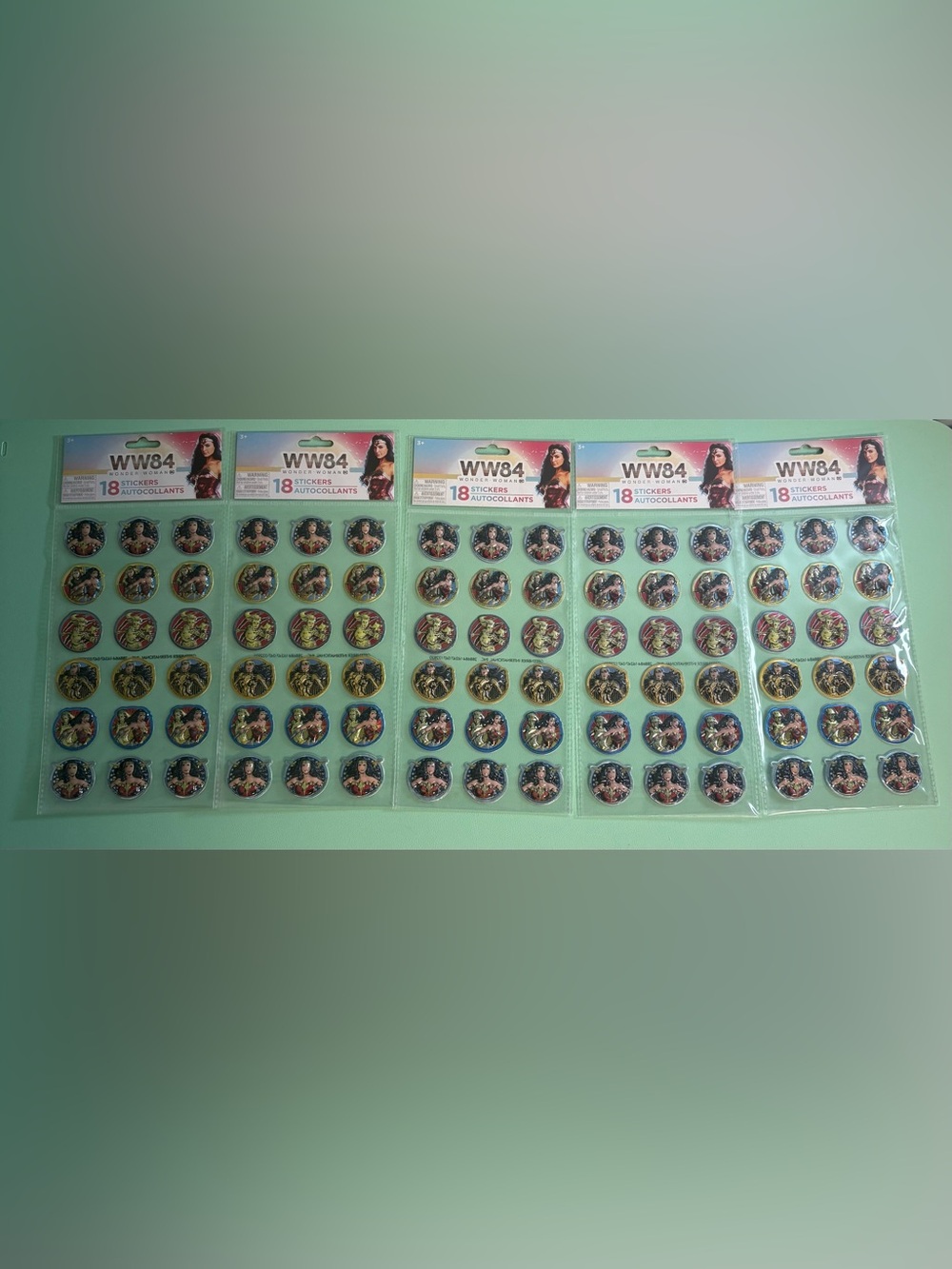 WW84 Wonder Woman 18 Stickers Pack Lot, Super Hero Stickers, Kid 3D Stickers